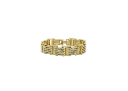 Gold Plated Mens Hip Hop Bracelet